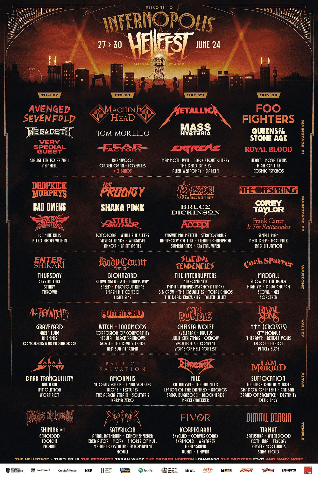 Hellfest 2025 LineUp RockinTown